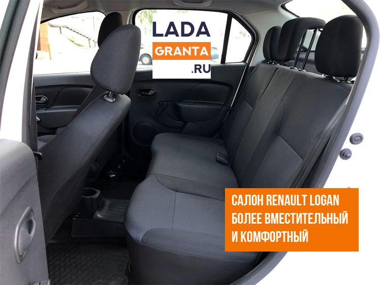 Внутри Renault Logan пассажирам комфортнее, чем в Lada Granta