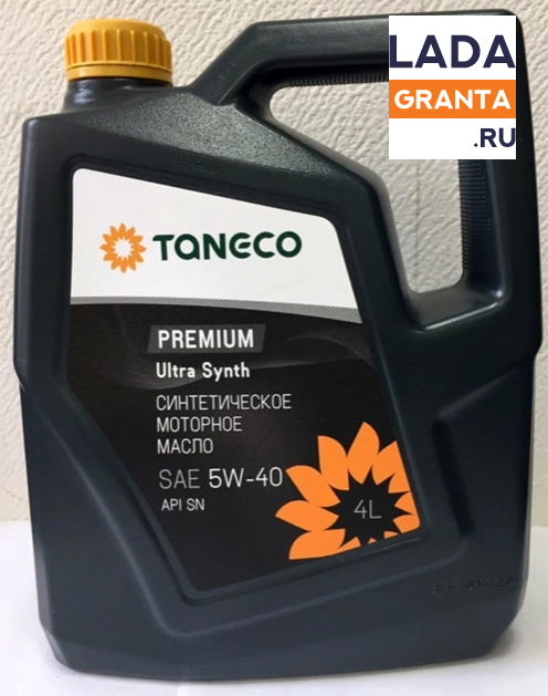 Масло TANECO Premium Ultra Synth 5W-40 (синтетика) в мотор Granta
